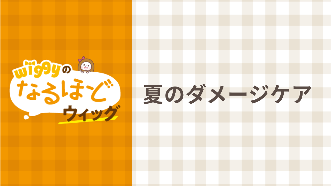 Wiggyのなるほどウィッグ～夏のダメージケア～